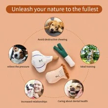 Brinquedos de Pelúcia em Formato de Alho, Cogumelo, Cebola, Brinquedos de Entretenimento para Cachorros, Brinquedos com Apito, Brinquedos de Companhia para Cachorros