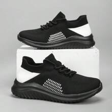 Damskie lekkie, oddychające, dzianinowe, miękkie, wygodne buty w kratę