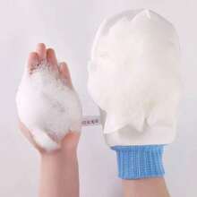 1 pièce Boule de bain de gant de bébé de bande dessinée, utilisation double face, frottage, production riche de mousse, produits de salle de bain pour bébés et enfants