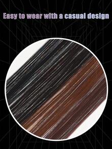 1 件彩色闪光接发 24 英寸超长直发闪亮，合成接发，彩色发片，适合女孩万圣节派对日常使用 - 彩色 - 查看 4