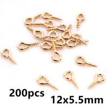 200 件小眼形别针 眼形别针 挂钩 孔眼 螺纹 DIY 珠宝制作配件 - Eyelets - 查看 38