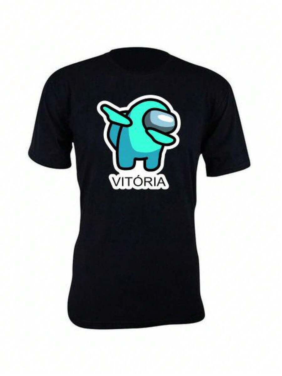 Among Us Vitoria Tumblr Geek Basic Unisex Short Sleeve T-Shirt - màu đen - Xem 1