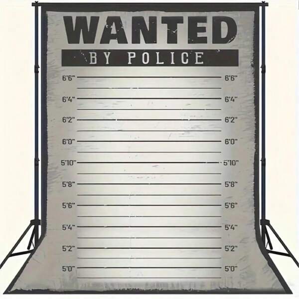 Police Lineup Background Height Chart Suspect Photography Background Police Theme Suspect Mystery Party Decoration Background Portrait Photography Background Vinyl