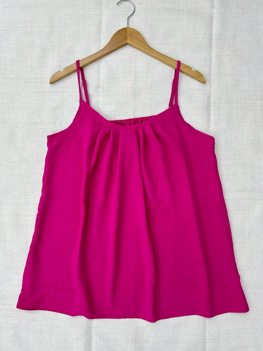 PLUS SIZE Women's Fashion Dune Tank Top - Màu Hồng Tươi - Xem 1