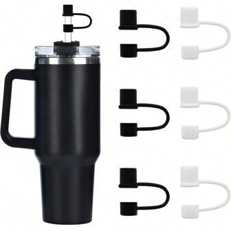 3/6pcs Silicone Straw Covers Dust-Proof Straw Lids  Straw Cover 10mm Straw Covers For Reusable Straws 30 Oz And 40 Oz  Accessories Straw Cap