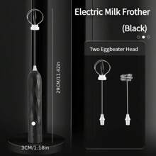 1pc Electric Milk Frother, 3 Speed Settings, Milk Foamer, Portable USB Milk Frother, Hand-Held Coffee Whisk, Kitchen Tool, Foamer, Back To School Essential, 500-600 MAh - Multicolor - View 9