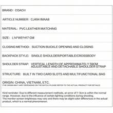 Coach Bolso bandolera de mujer de lona con el logotipo, modelo CJ494 IMAA8 - Café integral - Ver 8