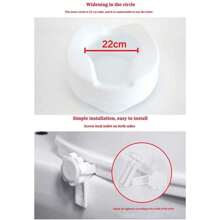 Raised Toilet Seats, Toilet Seat Riser With Safe Lock, Elderly And Handicap Toilet Seat Riser, Round Or Elongated Toilets, Bathroom Safety Extender Assists Disabled, Elderly, Handicapped Bathroom Decor Summer - White - View 6