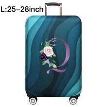Capas de bagagem, capas de porta-malas, capas contra poeira, 18-32 polegadas, protetor, resistente a arranhões, impressão de corpo inteiro, mala de viagem, capa protetora lavável, acessórios de viagem, suprimentos de bagagem, moda, flor roxa, bolsa para escola, acessórios escolares, material escolar