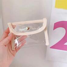 2 Stück transparente Clutch Klappe - Stilvolle, leichte, vielseitig einsetzbare Taschen für Schlüssel und kleine Utensilien - Perfekt für den täglichen Gebrauch, Reisen oder als Geschenk, Make-up-Tasche, Schlüsselband, Kartenetui, Plastikgeldbörse, transparente Geldbörse für Frauen, Mini-Geldbörse, Portemonnaie, Münzbörse