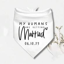 Khăn quàng cổ cho chó trắng "My Humans Are Getting Married" (Con người của tôi sắp kết hôn) - Quà tặng cá nhân hóa cho chó con, mèo, lễ đính hôn, tiệc cưới, tiệc cô dâu, phụ kiện chụp ảnh, Giáng sinh, phong cách, đáng yêu, chất lượng cao, tùy chỉnh, cá nhân hóa, độc đáo - Món quà lý tưởng cho bạn trai, bạn gái, bố, mẹ, gia đình, bạn bè, con trai, con gái, học sinh, kỷ niệm, sinh nhật, trường học, văn phòng, nhà, đêm tiệc, đồ thủ công cưới tùy chỉnh, làm mới nhà cửa, lịch lễ hội, tình yêu vĩnh cửu - trắng - Xem 5