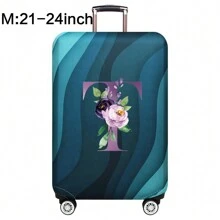 Capas de bagagem, capas de porta-malas, capas contra poeira, 18-32 polegadas, protetor, resistente a arranhões, impressão de corpo inteiro, mala de viagem, capa protetora lavável, acessórios de viagem, suprimentos de bagagem, moda, flor roxa, bolsa para escola, acessórios escolares, material escolar