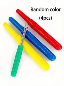 (1pc/2pcs/3pcs/4pcs) Plastic Seam Ripper, Sewing Seam Ripper, Cross Stitch Tool Seam Ripper, Small Seam Cutter, Sewing Tool Small Seam Ripper(Red, Blue, Green, Yellow And Random Colors Are Available)