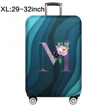 Capas de bagagem, capas de porta-malas, capas contra poeira, 18-32 polegadas, protetor, resistente a arranhões, impressão de corpo inteiro, mala de viagem, capa protetora lavável, acessórios de viagem, suprimentos de bagagem, moda, flor roxa, bolsa para escola, acessórios escolares, material escolar