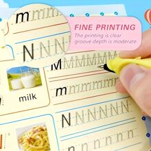 4pcs Reusable Magic Handwriting Workbook, Preschool Groove Calligraphy Practice Books, Trace Writing Pads (4 Books), Christmas Gift Back To School - Multicolor - View 3