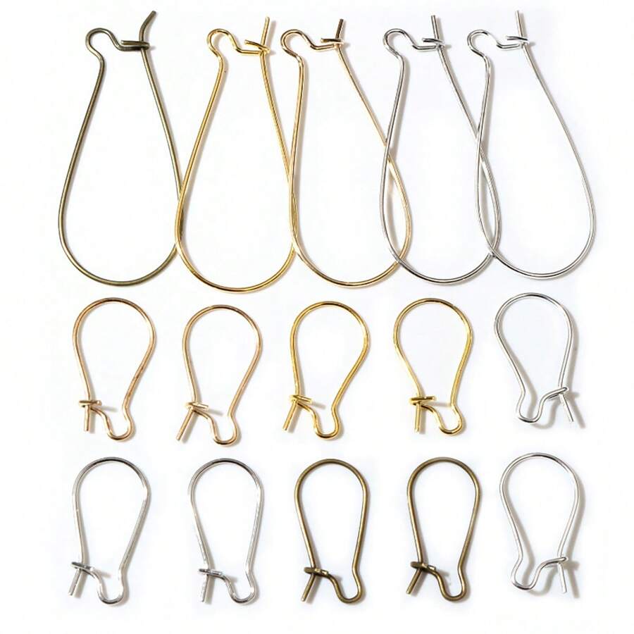 100入耳環鉤耳線耳飾配件 DIY珠寶手工配件 - Earring hoops - 查看 1