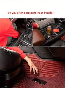 1 pieza Caja de almacenamiento asiento de coche con abertura - Negro - Ver 7