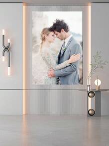 1 pièce Affiche sur canevas photo personnalisée avec cadre en bois DIY ou sans cadre, impression personnalisée de votre photo sur canevas, décoration murale à accrocher, cadeau pour les couples, anniversaires pour petite amie, petit ami, épouse, mari, mère, père, anniversaire, remise des diplômes, Slow Summer Living