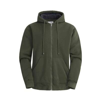 Victory Outfitters Heavyweight Sherpa Lined Fleece Hoodie Sweatshirts For Men Winter Zip Up Plus Size Jacket