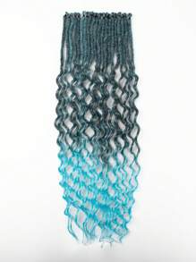 24 Inch Wavy Synthetic Dreadlocks, Curly Ends, Double-Ended Dreadlock Extensions, 5-Strand Synthetic Dreadlocks Extensions, Handmade Curly Bohemian Style Dreadlocks, Hippie Dreadlocks, Suitable For Daily Wear, Parties, Christmas, New Year, Carnival, Music Festivals (5-Strand Curly/Pack) - Multicolor - View 8