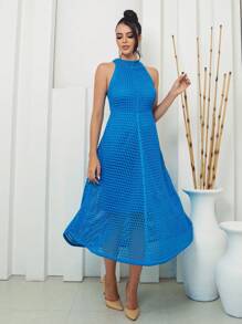 Women Sweater Dresses - Klein Blue - View 5
