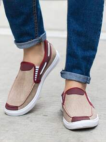 Zapatillas de lona transpirables casuales para hombres, zapatillas suaves antideslizantes, fáciles de poner y quitar, adecuadas para el día a día, fiesta, senderismo y otros propósitos.