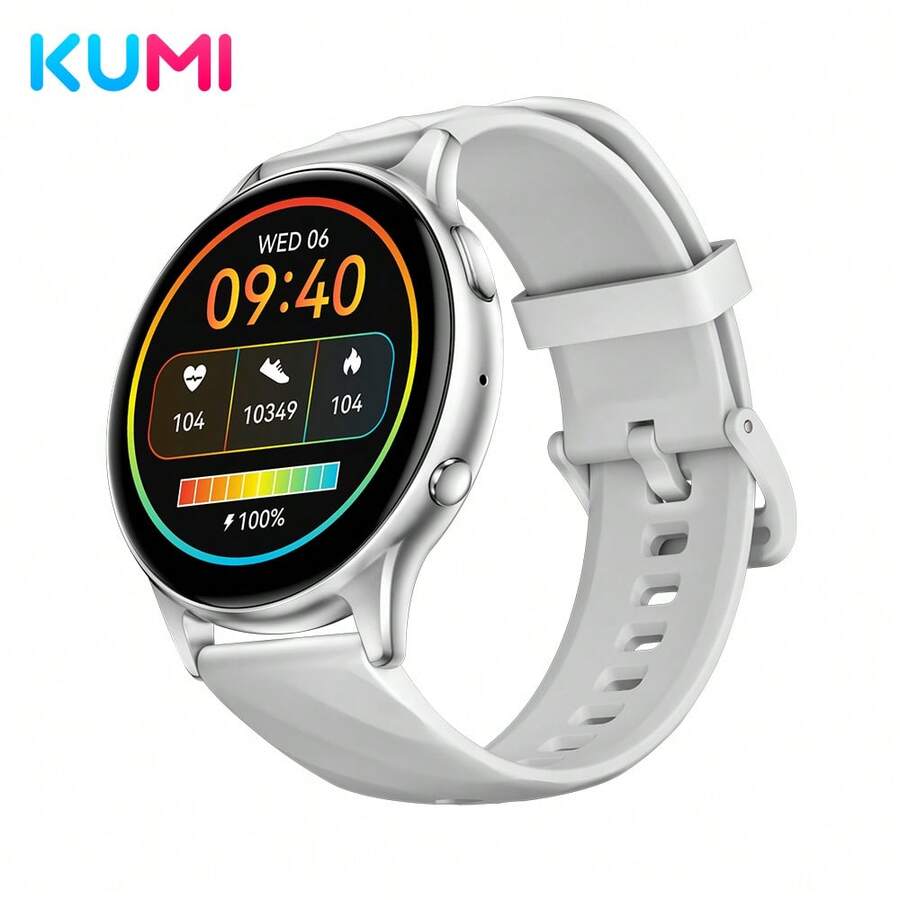 KUMI GW5 Smart Watch 1.39 Inch NFC Bluetooth 5.2 100+ Sport Heart Rate Blood Pressure Oxygen Monitor Waterproof IP68