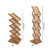 Pop-Up Bamboo Literature Magazine Rack Display Holder Stand