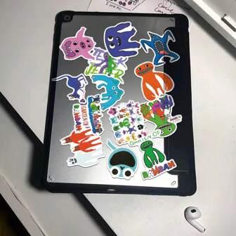 51pcs Cute Cartoon Stickers, Suitable For Decorating Skateboard, Computer, Desk, DIY