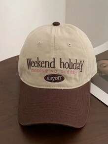 1pc Holiday Letter Design Outdoor Fashion Baseball Cap