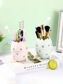 1pc Dinosaur Egg Decorated Multi-Function Storage Organizer Pen Holder, Desk Decor For Kids, Students, Makeup Brushes - Multicolor - View 5