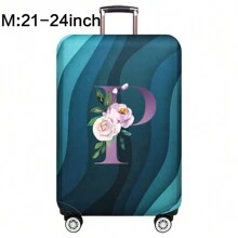 Capas de bagagem, capas de porta-malas, capas contra poeira, 18-32 polegadas, protetor, resistente a arranhões, impressão de corpo inteiro, mala de viagem, capa protetora lavável, acessórios de viagem, suprimentos de bagagem, moda, flor roxa, bolsa para escola, acessórios escolares, material escolar