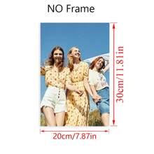 1 pièce Affiche sur canevas photo personnalisée avec cadre en bois DIY ou sans cadre, impression personnalisée de votre photo sur canevas, décoration murale à accrocher, cadeau pour les couples, anniversaires pour petite amie, petit ami, épouse, mari, mère, père, anniversaire, remise des diplômes, Slow Summer Living
