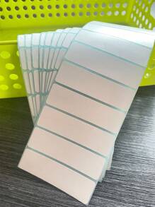 100入純色自黏標籤貼，多用途可書寫，適用辦公室與學校開學文具用品 - 白色 - 查看 2