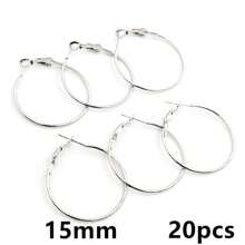 20个15-30毫米圆形耳环DIY首饰制作配件 - Earring hoops - 查看 26