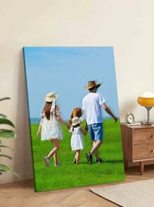 1 pièce Affiche sur canevas photo personnalisée avec cadre en bois DIY ou sans cadre, impression personnalisée de votre photo sur canevas, décoration murale à accrocher, cadeau pour les couples, anniversaires pour petite amie, petit ami, épouse, mari, mère, père, anniversaire, remise des diplômes, Slow Summer Living