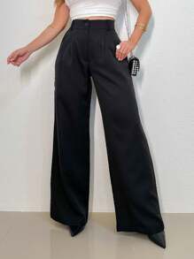 ADD WOMEN'S FASHION EIRELI- 3271, WOMEN'S TAILORED PANTS, HIGH WAIST, PANTALON, ELEGANT, CASUAL, EVERY DAY, WORK, SUPER STYLISH. - 黑色 - 查看 1