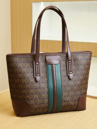 2024 新款女士真皮手提包，大容量单肩包，时尚休闲手提包，高端设计，引人注目的女士工作包