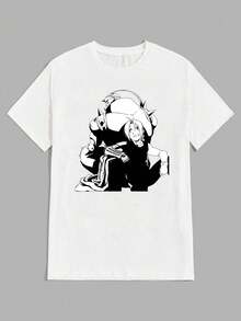 Anime Brotherhood T-Shirt Unisex 100% Cotton Streetwear Launch Shipping Various Colors!! - 白色 - 查看 2