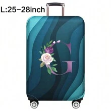 Capas de bagagem, capas de porta-malas, capas contra poeira, 18-32 polegadas, protetor, resistente a arranhões, impressão de corpo inteiro, mala de viagem, capa protetora lavável, acessórios de viagem, suprimentos de bagagem, moda, flor roxa, bolsa para escola, acessórios escolares, material escolar