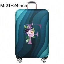 Capas de bagagem, capas de porta-malas, capas contra poeira, 18-32 polegadas, protetor, resistente a arranhões, impressão de corpo inteiro, mala de viagem, capa protetora lavável, acessórios de viagem, suprimentos de bagagem, moda, flor roxa, bolsa para escola, acessórios escolares, material escolar