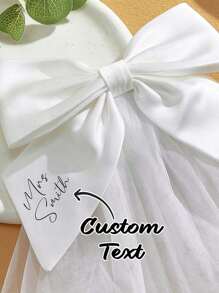 1 Stück individuell angefertigter Brautschleier, individuell angefertigter Brautschleier mit Phrasen, personalisierter Brautschleier mit Phrasen, personalisierte Stickerei für Brautaccessoires, personalisierte Stickerei Brautschleier, Hochzeitsgeschenk, Junggesellinnenabschiedsgeschenk, Geschenk für sie - Weiss - Übersicht 6