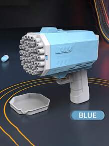 儿童便携式迷你泡泡枪玩具，户外一键式泡泡枪，带 40 个孔，无需电池，无泡泡溶液 - 多色 - 查看 10