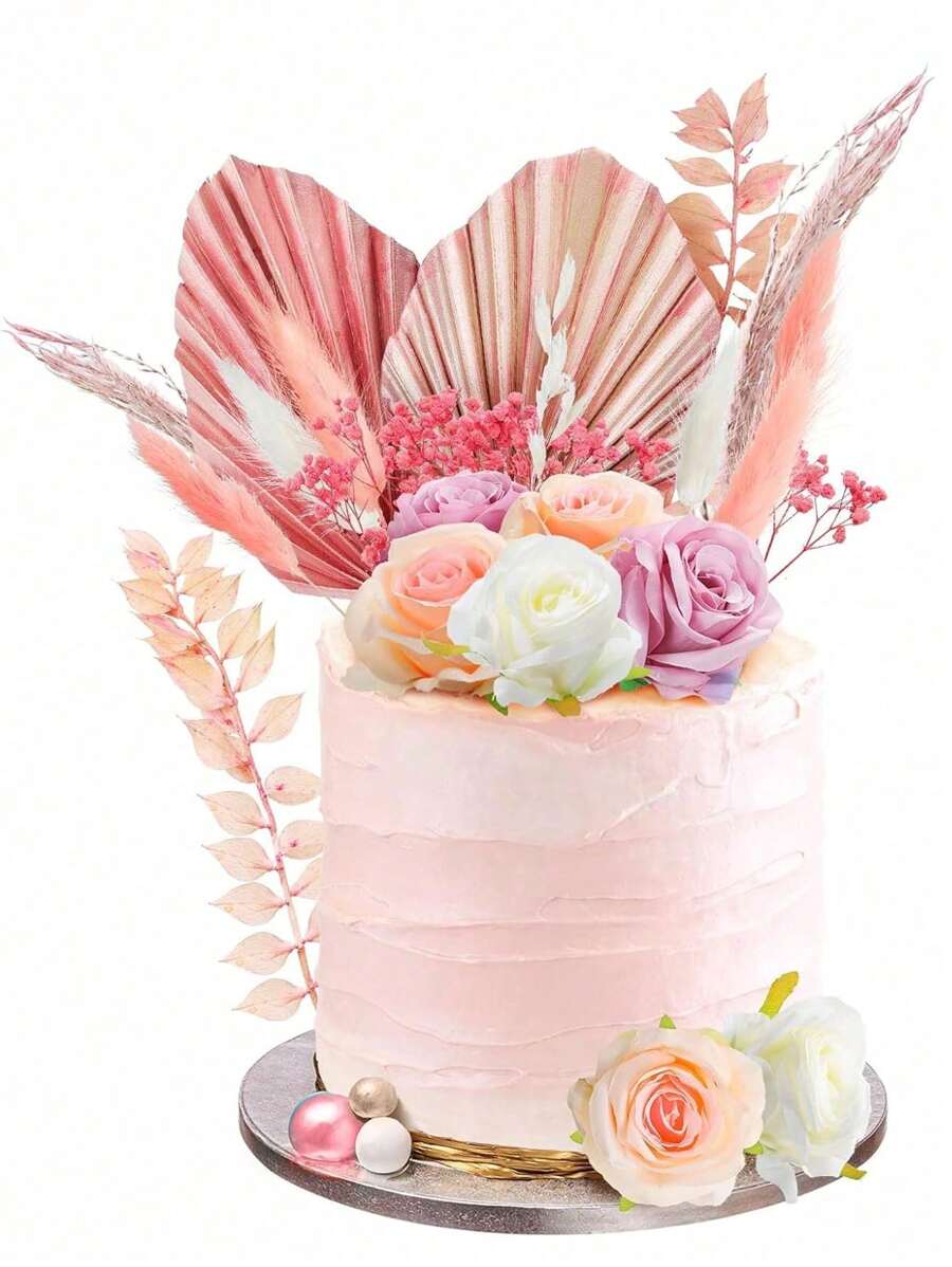 28 chiếc đồ trang trí bánh theo phong cách Boho, Bộ đồ trang trí bánh hình lá hoa hồng nhân tạo cổ điển, Đồ trang trí bánh hình hoa nhân tạo Hay, Đồ trang trí bánh theo phong cách Boho cho tiệc cưới, tiệc rửa tội, sinh nhật, ngày của mẹ, tiệc độc thân, vật dụng tiệc theo chủ đề Boho (màu hồng), Giáng sinh - hồng - Xem 1