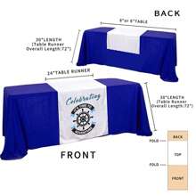 1pc Custom Table Banner, Personalized With Your Logo, Craft Show Table Runner, Customized Logo Runner Multiple Sizes Available, Multi-Functional, Durable, Ornamental, Reusable, Exquisite, Stylish, High-Quality, Colorful, Modern, Custom, Personalized, Unique, Ideal Gifts For Him, Tea Room, Home, Garden, Office, For Anniversaries, For Valentine's Day, For Mother's Day, For Birthdays, For Father's Day, For Graduation, For Weddings, For Housewarming, Delicate Romance