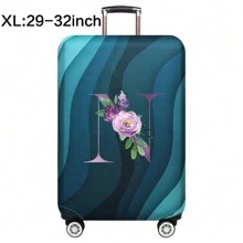 Capas de bagagem, capas de porta-malas, capas contra poeira, 18-32 polegadas, protetor, resistente a arranhões, impressão de corpo inteiro, mala de viagem, capa protetora lavável, acessórios de viagem, suprimentos de bagagem, moda, flor roxa, bolsa para escola, acessórios escolares, material escolar