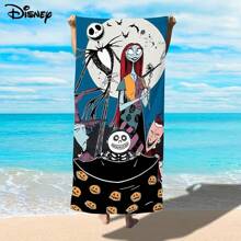 MIN ISO No use 1入組「鬼夜驚魂前夜」沙灘毛巾，超強吸水和快速乾燥遊泳毛巾，輕量柔軟的沙灘毯，適用於海灘、游泳、戶外露營旅行等，理想的沙灘必備品 - 藍色 - 查看 18