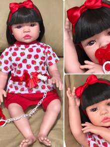 Reborn Baby Doll Realistic Silicone Girl Promotion - 紅色 - 查看 4
