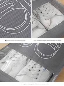 5 PIÈCES Sac de rangement pour chaussures, sac de voyage portable pour chaussures, sac à chaussures en non-tissé, sac à chaussures pour dortoir d'étudiant, sac à cordon pour la poussière, convient pour la maison, les voyages, l'école - Multicolore - Voir 7