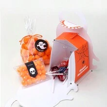 1pc/5pcs/10pcs Halloween Packaging Gift Box Ghost Paper Bag Candy Box Creative Packaging Gift Paper Box Halloween Party - Multicolor - View 4